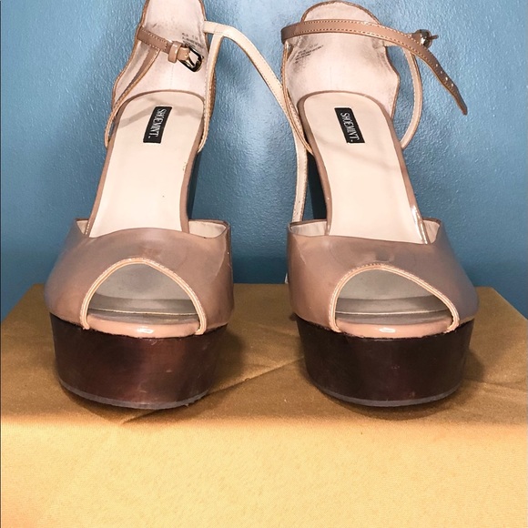 Tan Platform Wedges - Picture 4 of 7